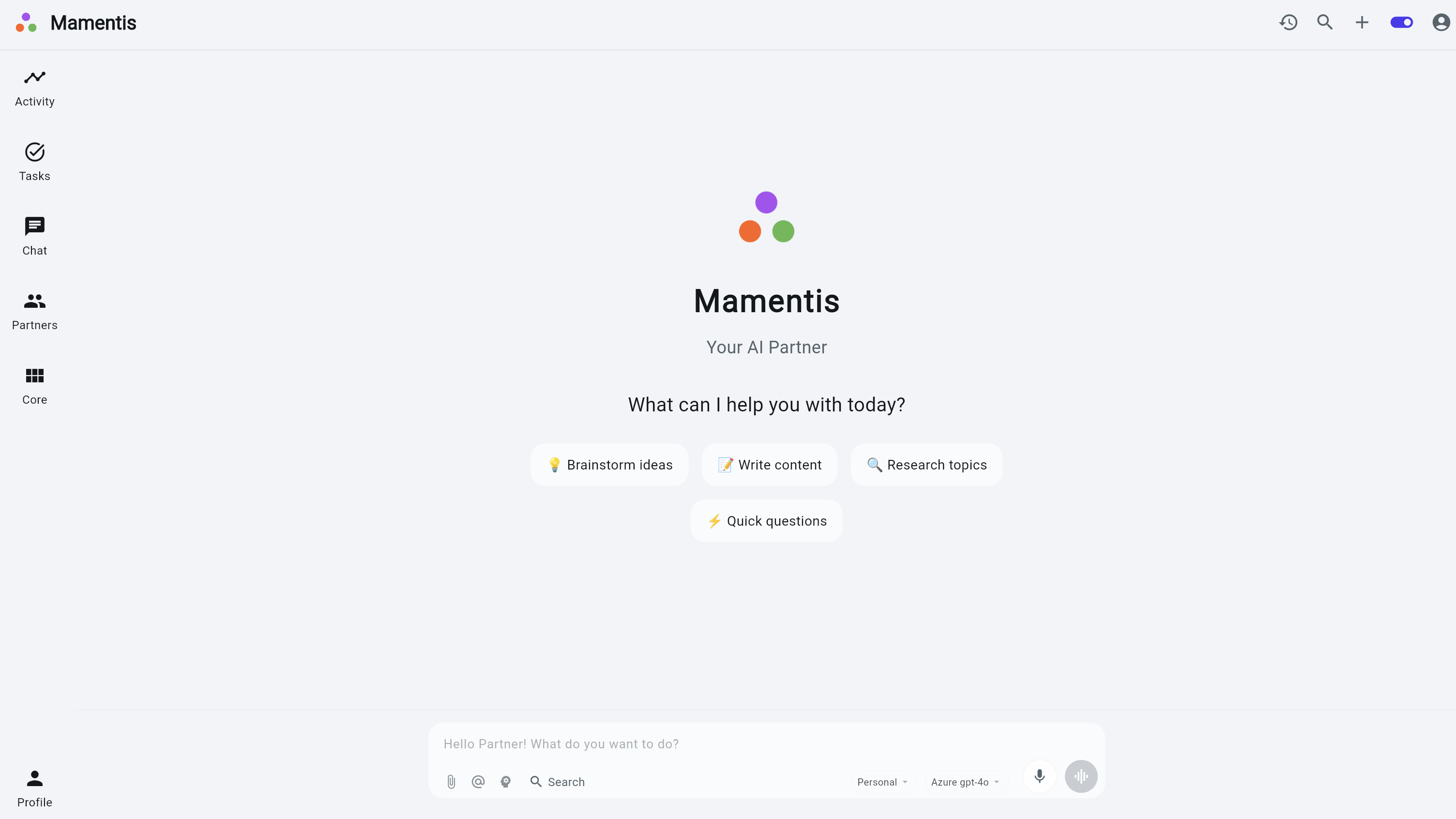 Mamentis AI Home Page